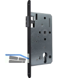 KFV Magnetfallenschloss 116 1/2, PZW 72mm, Stulp rund,Edelstahl schwarz lackiert