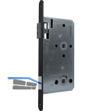 KFV Magnetfallenschloss 116 1/2, WC 78mm, Stulp rund,Edelstahl schwarz lackiert