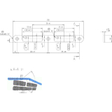 KFV Schlie�blech zu Magnetfallenschloss 116-200-20HR/4S,Edelstahl schwarz lack.