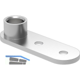 ECO Stangenf�hrung 60 x 20 x 3 mm, f�r Rundstange � 10 mm, Edelstahl