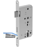 ECO Fluchtt�rschloss GBS 92 1-flg. Funktion D einw�rts,Rundstulp 24,PZ 65 links