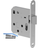 ECO Zusatzschloss ECO 198W f�r Hauptschloss, rechts, DM65, Stulp 24 mm,Edelstahl