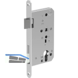 ECO Fluchtt�rschloss GBS 92 1-flg. Funktion D einw�rts,Rundstulp 20,RZ 65 links