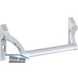 BKS Stangengriff 74000 EN 1125 Gangfl�gel PZ 92, ohne Griffrohr, silber eloxiert