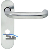 BKS Dr�ckerlochteil B 72110 mit Kurzschild PZ 72 mm, f�r au�en rund, silber