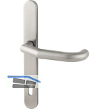 BKS Dr�ckerlochteil gekr�pft, mit Langschild PZ 92 mm, f�r au�en,Edelstahl