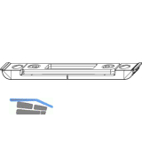 Fallenschlie�teil f�r MF, Falzluft 4 mm, Stahl verzinkt silberf�rbig B 20