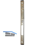 KFV Schlie�blech Falle/Riegel verstell. m. AT-St�ck, links,verzinkt silberf�rbig