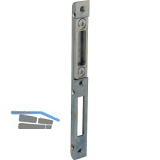 KFV Schlie�blech einfr�sbar Falle u. Riegel, Stulp 16 mm,verzinkt silberf�rbig