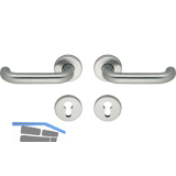 ECO Dr�ckergarnitur D110/R mit Rosetten PZ, TS 40-66 mm, silber eloxiert