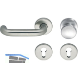 ECO Wechselgarnitur D 110/R mit Rosette PZ, TS 40-66 mm, silber eloxiert