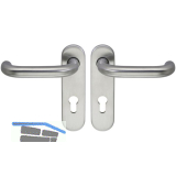 ECO Dr�ckergarnitur D110/KS mit Kurzschild PZ 72, VK 9, TS 40-66 mm,Edelstahl