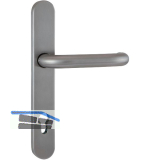 ECO Fluchtt�r-Halbgarnitur EPN 900 RR, Dr�ckerlochteil D110, EN 1125, Edelstahl