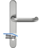 ECO Fluchtt�r-Halbgarnitur EPN 900 RR, Dr�ckerlochteil D110, EN 1125, silber