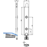 Anschlusseinheit Falzhebelgetriebe,Secury Automatic 130 Nut 10,links, oben/unten