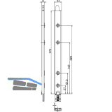 Anschlusseinheit Falzhebelgetriebe, Secury Automatic 270 Nut 10 rechts, oben
