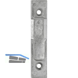 GU Schlie�teil f�r Rollzapfen, Stulp 16 mm, Falz 4 mm, verzinkt silberf�rbig