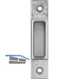 Schlie�platte f. Secury f. Massiv- Automatic-Riegel, Stulp 20 mm,verzinkt silber