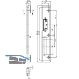 Schlie�blech Secury Automatic MR2 mit Austauschst�ck, 1 flg. Rehau 730, rechts