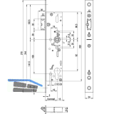 BKS Fluchtt�rschloss 1910 1-flg. selbstverriegelnd, eckig,DM 45,Edelstahl