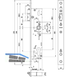 BKS Fluchtt�rschloss 1917 2-flg. selbstverriegelnd, eckig, DM 40,Edelstahl