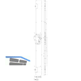 GU MFV-Schloss Secury MR2 DIN, DM 80, Stulp 1750 x 20 x 2,5mm rund,silberf�rbig