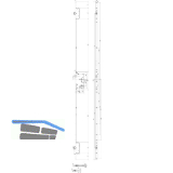 Fluchtt�r-Mehrfachverriegelung 2119 2-flg. Funktion E, links, rund, Edelstahl