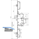 Fluchtt�r-Mehrfachverriegelung 2169 2-flg. Funktion E, rechts, rund, Edelstahl