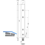 Anschlusseinheit zu Falzhebelgetriebe, Secury Automatic 270 mm, links, oben