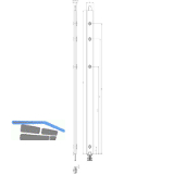 Anschlusseinheit zu Falzhebelgetriebe,Secury Automatic 520mm,univers.oben,Kunst.