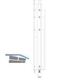 Anschlusseinheit zu Falzhebelgetriebe, Secury Automatic 520mm,univers. oben,Holz