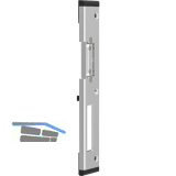 Schlie�blech GU f. Secury zum Aufschrauben,verst.m. AT-St�ck,rechts,verz. silber