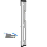 Schlie�blech GU f. Secury zum Aufschrauben,verst.m. AT-St�ck, links,verz. silber