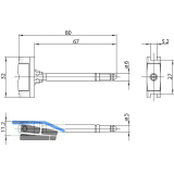 Rollenfalle f�r Mehrfachverriegelungsschloss Secury,Dornma� 65 mm,Stahl verzinkt
