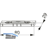 Fallenschlie�teil f�r PVC, verstellbar, Stahl verzinkt silber (226720)