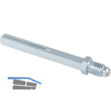 ECO Wechselstift f�r Stangengriff, 110 mm mit L�ngsnut,, VK 9 mm, Stahl verzinkt