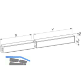 ECO Dr�ckerstift geteilt, Vierkant 9 mm, 60/60