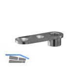 BMH Stangenf�hrungsplatte 1144 f�r Rundstange � 10 mm, Stahl verzinkt