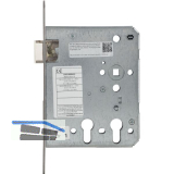 BMH Fluchtt�rschloss 1019 PZW f�r 2 Profilzylinder, rechts, DM 60/100, Edelstahl