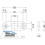 BMH Stangenschlie�blech 1143, 52 x 20 x 3 mm rund, Stahl verzinkt