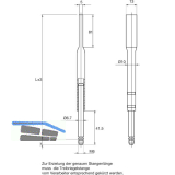 BMH Treibriegelstange 1104, 1414 mm, f�r Planet-T�rdichter unten, Stahl verzinkt