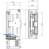 BKS T�r�ffner 9252 MET� mit Fallenf�hrung, 9-24 Volt ohne R�ckmeldung, universal