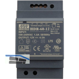 Netzger�t f�r Hutschiene HDR-60-12, 12V DC, 4,5 A, 54W, 52,5 x 90 x 58,4 mm