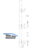 KFV Schlie�leiste B001 "Q" zu AS 2600 Syst. 13mm, links,verzinkt silber