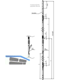 KFV Stulpfl�gelbeschlag AS 2600 BS 60 B298, rechts f. rechten Gehfl�gel