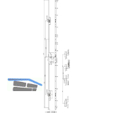 KFV MFV-Schloss BS 2600 �NORM, DM 45, Stulp 20 mm eckig, silber verzinkt