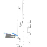 KFV MFV-Schloss BS 2300 DIN, DM 35, Stulp 24 mm eckig, VK 8 mm, Stahl verzinkt