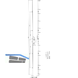 KFV MFV-Schloss BS 8100 DIN, DM 35, Stulp 16 mm eckig,verzinkt silber