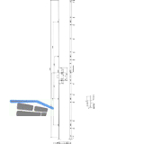 KFV MFV-Schloss BS 8100 DIN, DM 40, Stulp 16 mm eckig,verzinkt silber