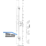 KFV MFV-Schloss BS 2600 �NORM, DM 65, Stulp 20 mm eckig, silber verzinkt